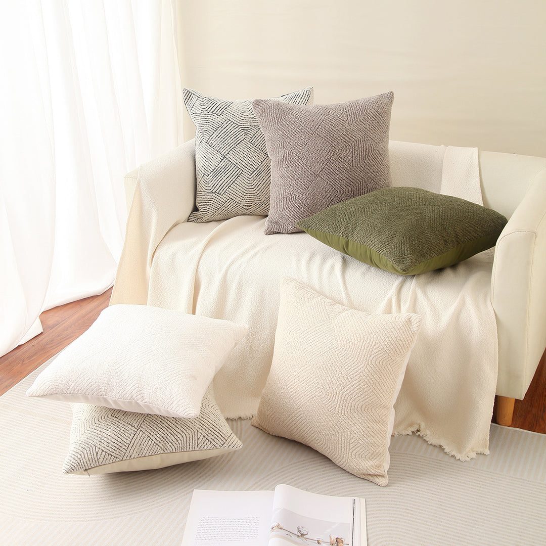 Textured Weave Throw Pillow for Sofa Decor