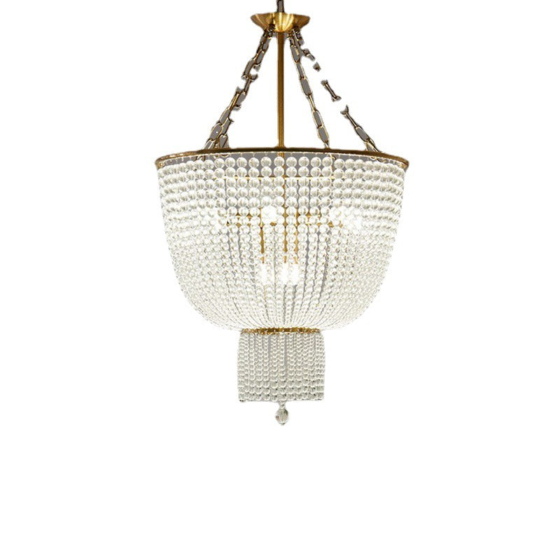 Crystal bead ceiling light