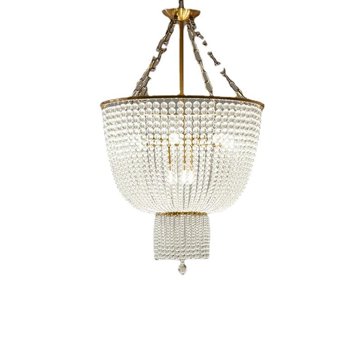 Crystal bead ceiling light