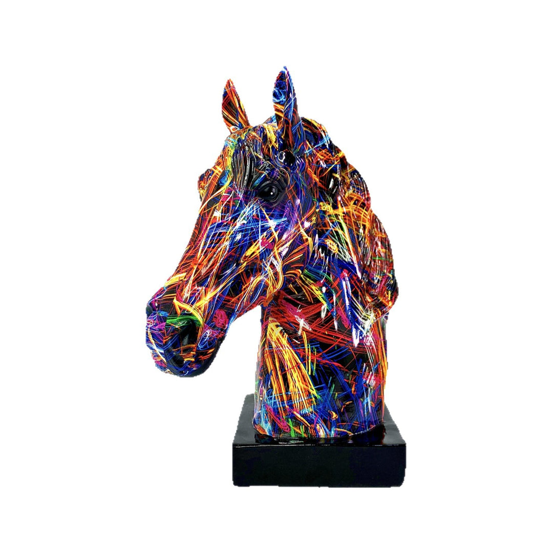 Artful horse sculpture made of high-quality resin