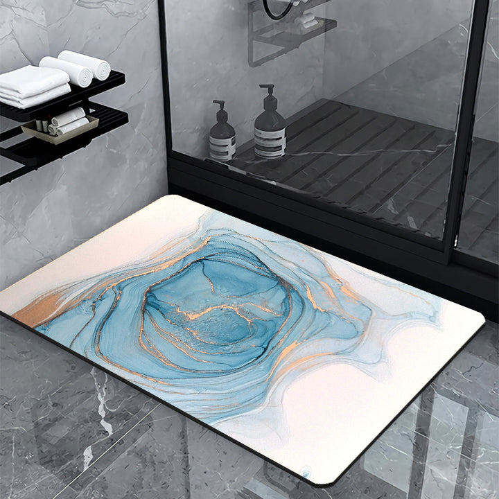 Luxury Marble-Effect Bath Mat