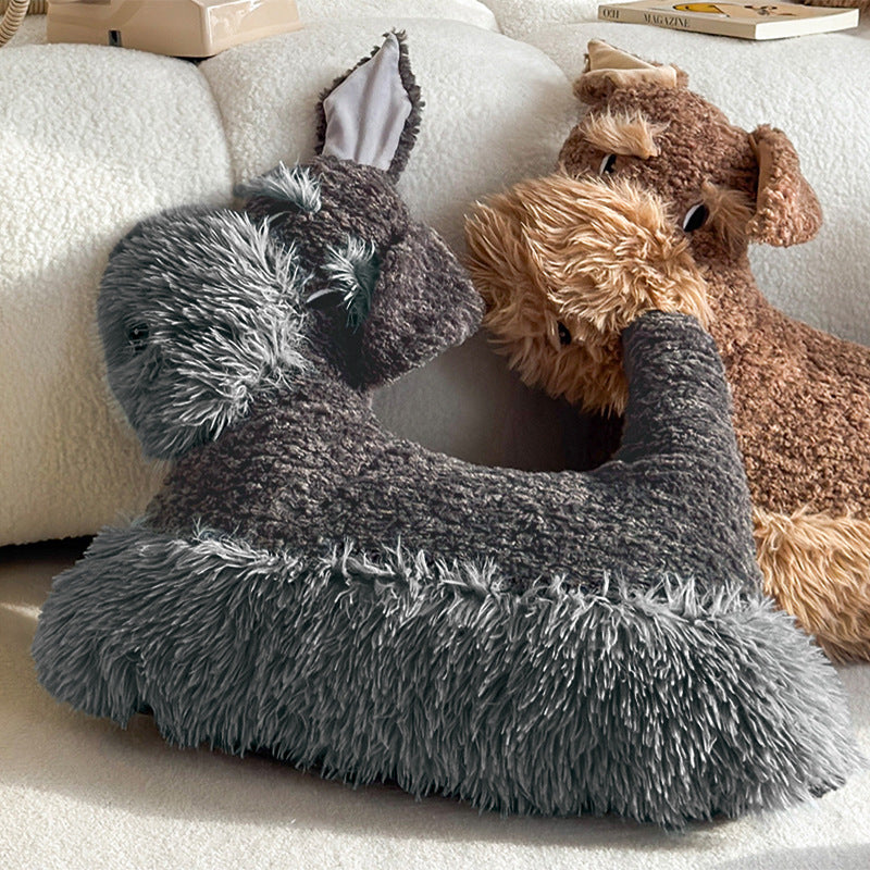 Animal-Themed Plush Decorative Cushion