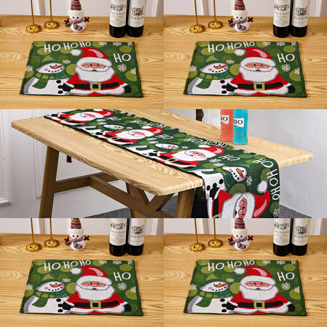 Festive tablecloth with Christmas tree motif