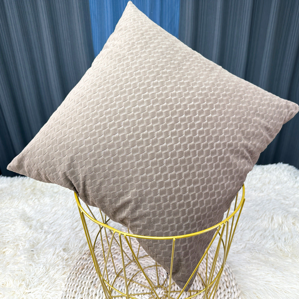 Textured Honeycomb Decorative Pillow