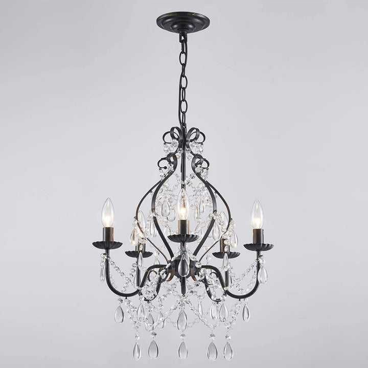 Decorative crystal pendant light