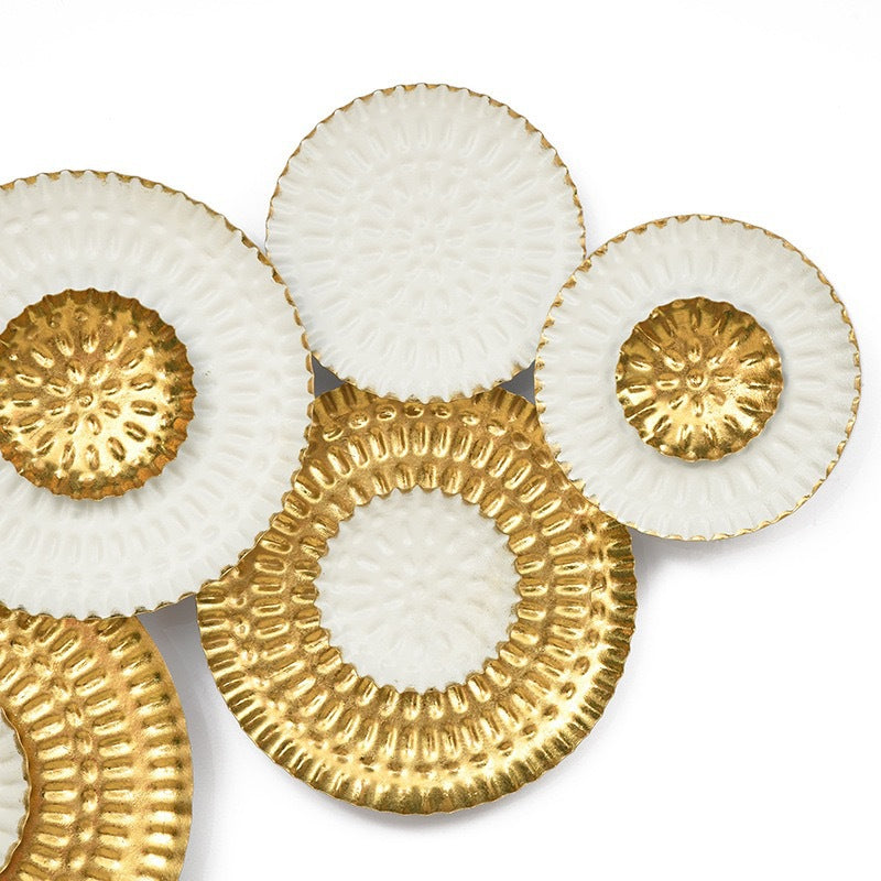 Modern Decorative Wall Sculpture with Circular Design