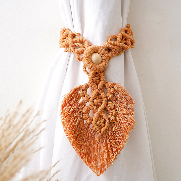 Macrame Curtain Tieback Holder