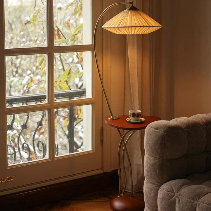Modern artistic reading lamp with integrated side table