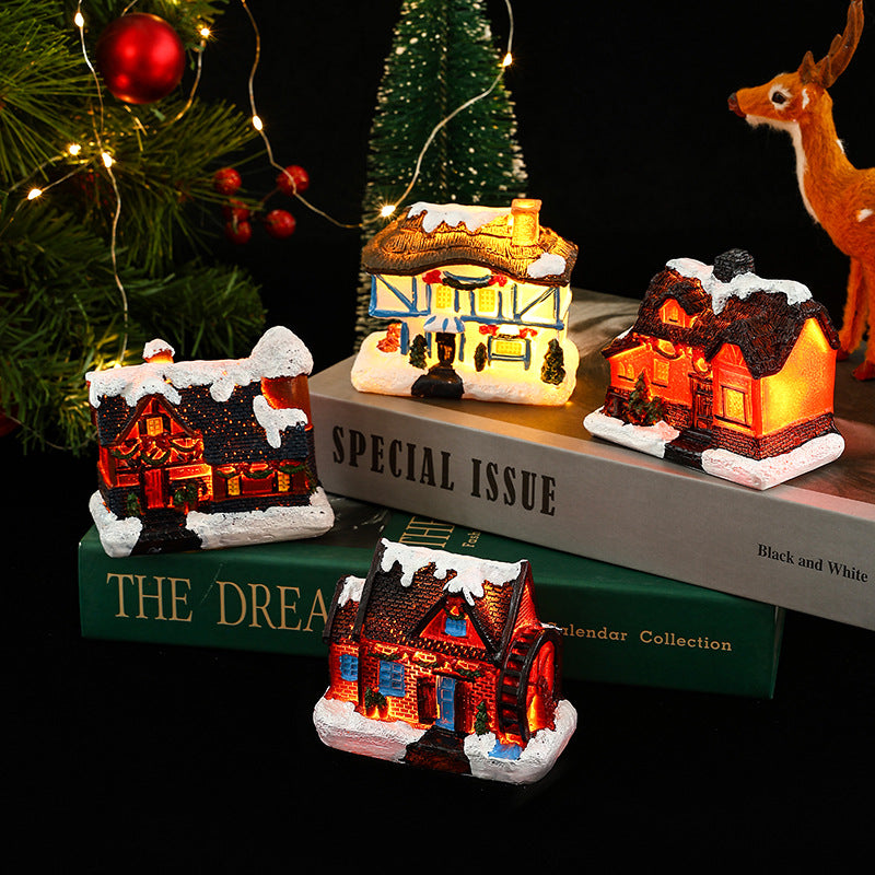 Nostalgic Christmas Village House Decoration