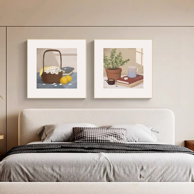 Decorative Floral Basket Art Print
