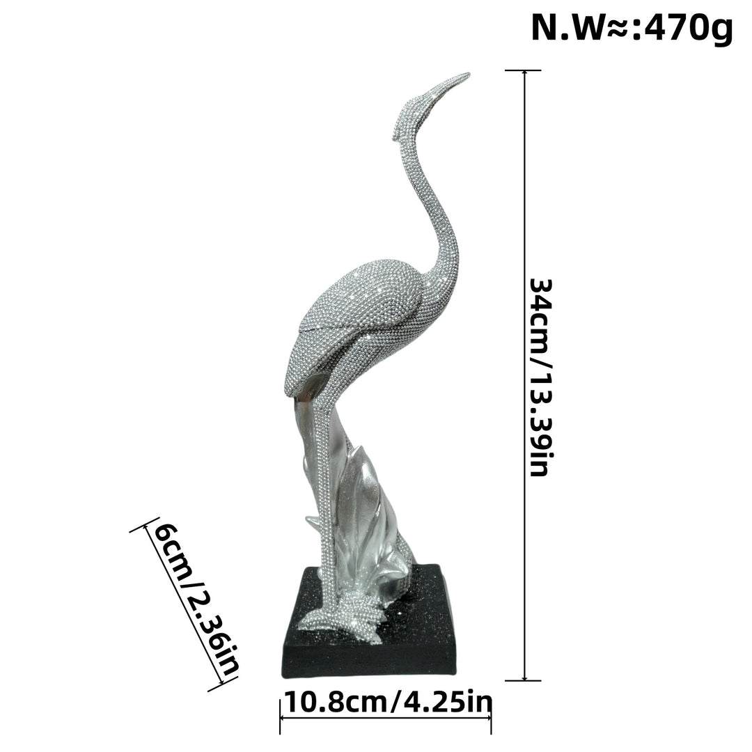 Shiny parrot figure on log