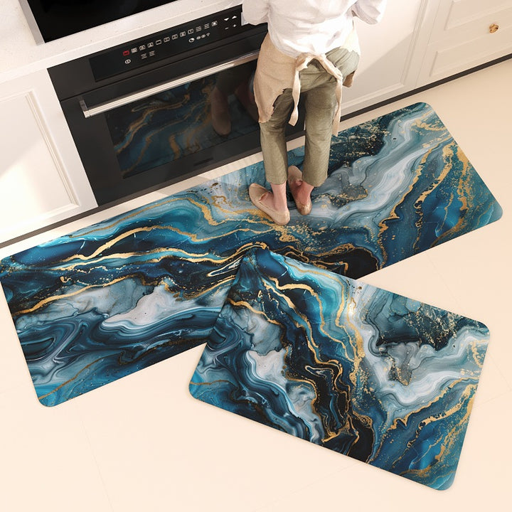 Luxurious Marble Design Kitchen Comfort Mat for Home