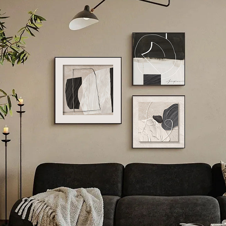 Abstract Textured Framed Art