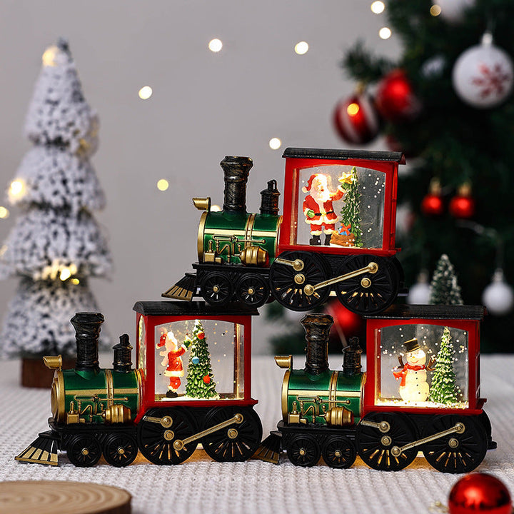 Illuminated Christmas train decoration