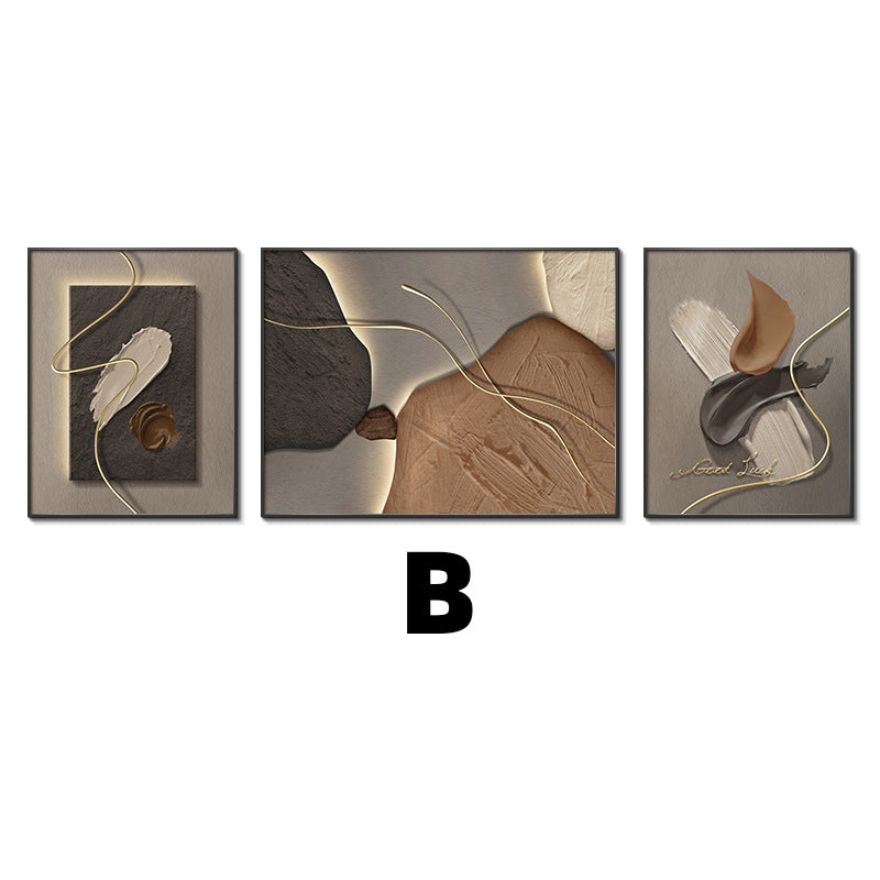 Abstract Textured Framed Wall Art Set