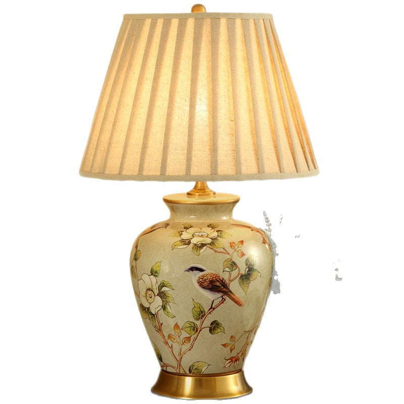 Decorative ceramic table lamp