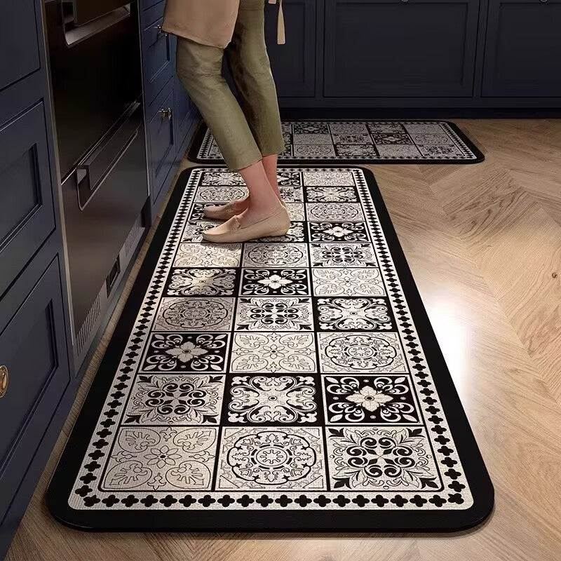 Vintage-Inspired Comfort Kitchen Runner Mat