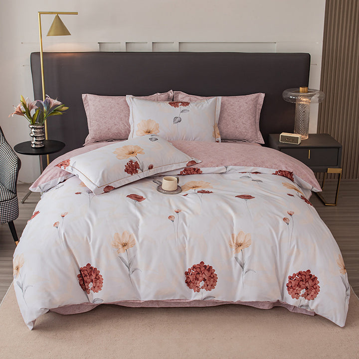 Nature-Inspired Botanical Print Duvet Cover Set