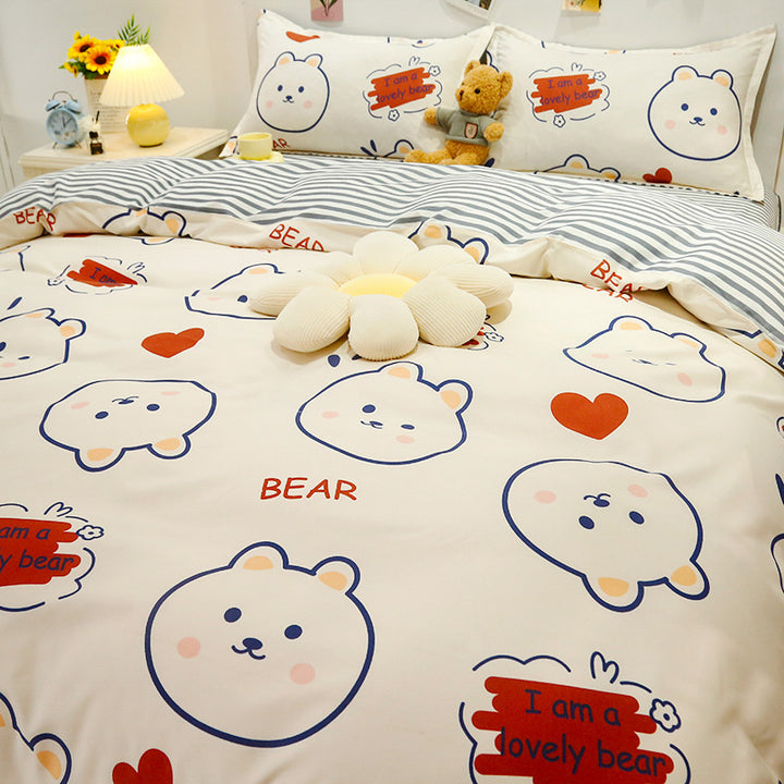 Fun Cartoon-Themed Duvet Cover Set