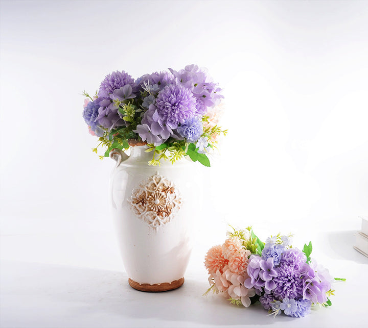 Elegant ceramic vase with decorative pattern