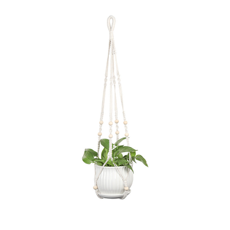 Plant-hanging macrame shelf
