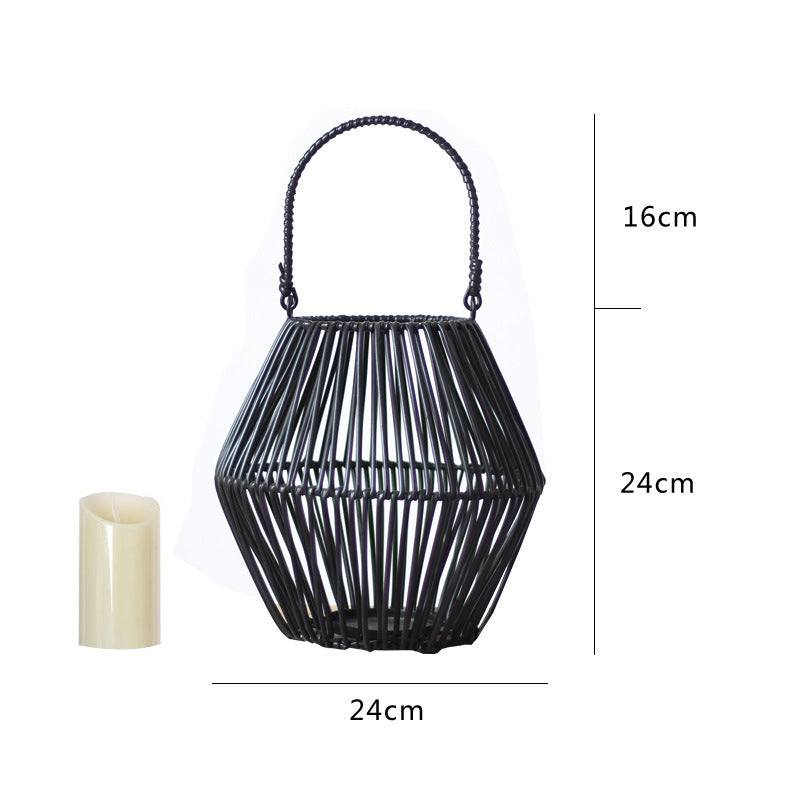 Decorative basket with handle