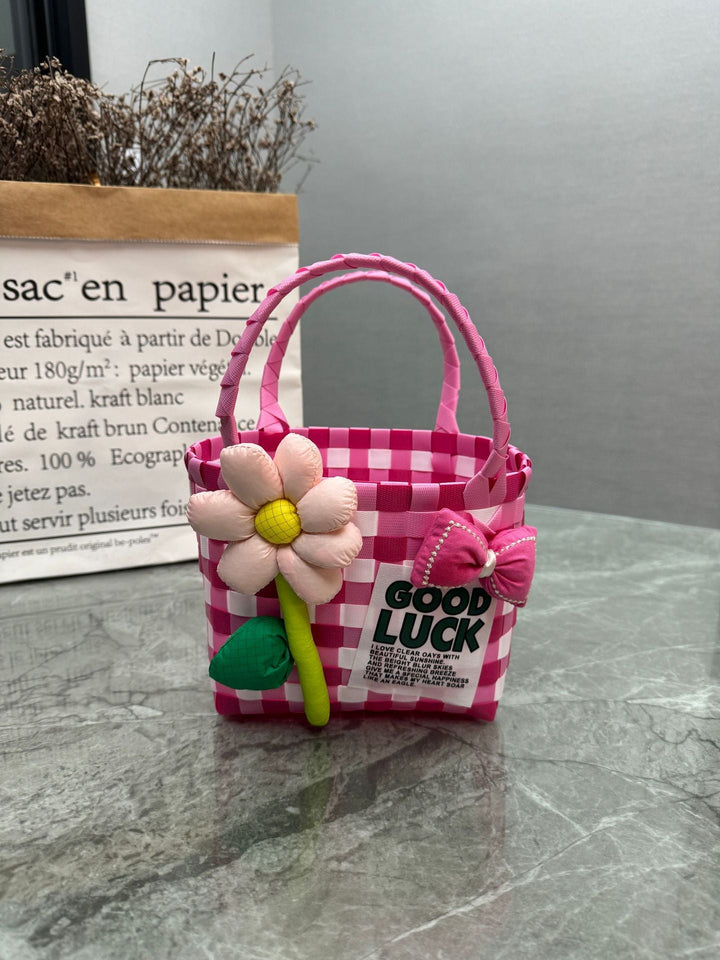 Playful and Colorful Basket Bag