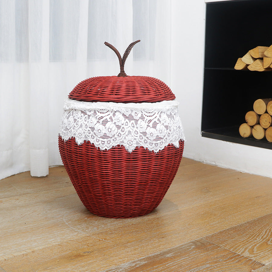 Stylish storage basket in apple design