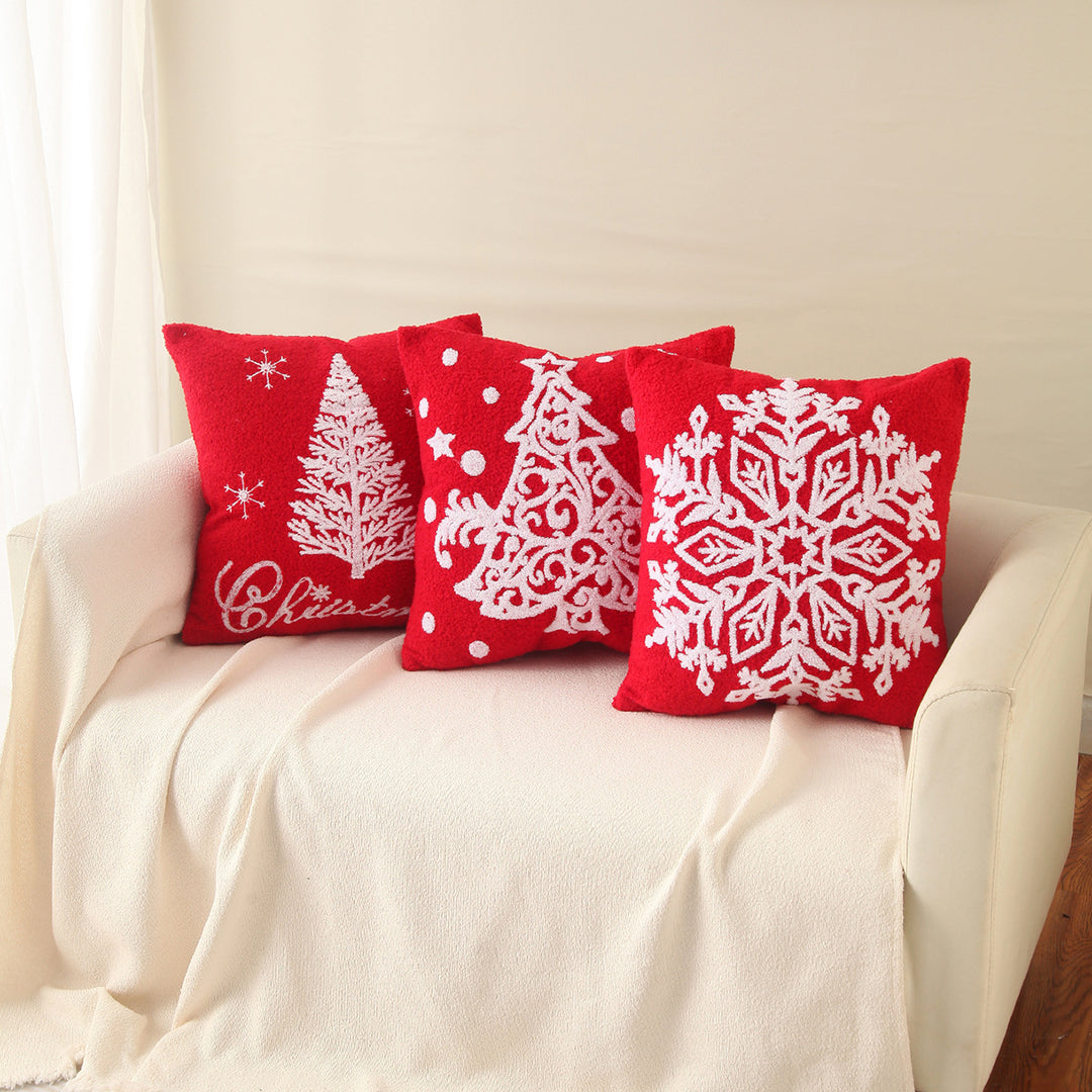 Festive Decorative Snowflake Cushion