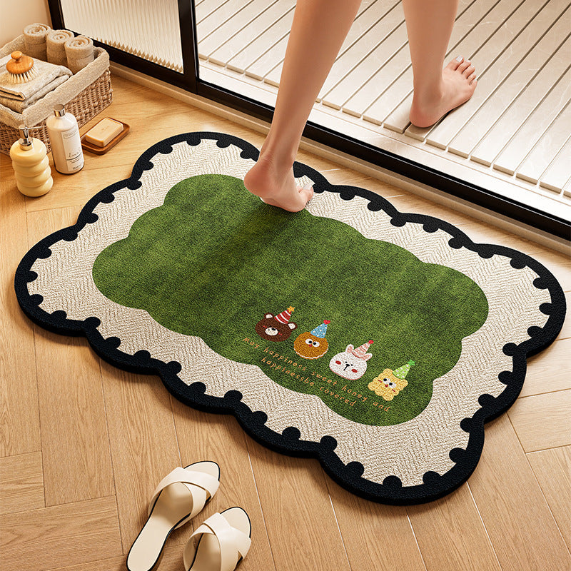 Playful Dog-Themed Bath Rug