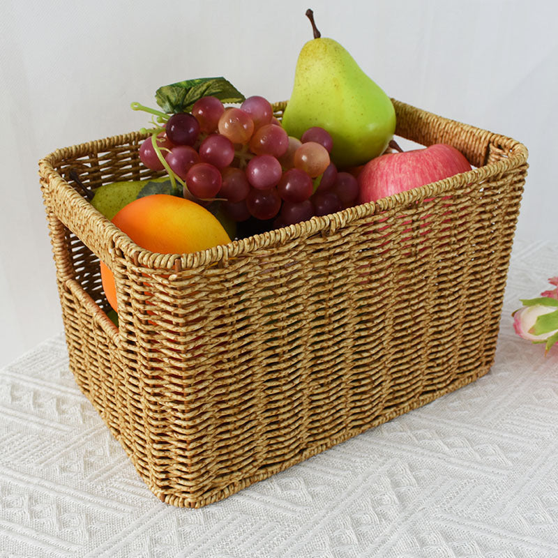 Handcrafted Natural Wicker Storage Basket