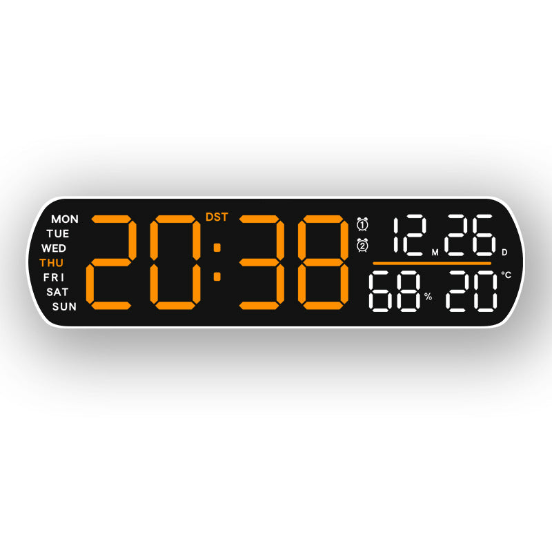 Digital Wall Clock with Multifunctional Display
