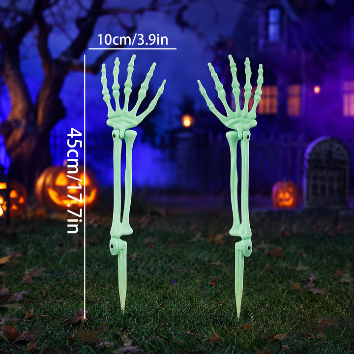 Creepy Halloween decor skeleton tree trunks