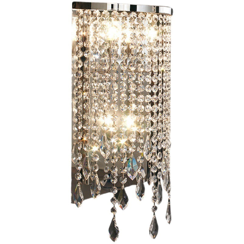Crystal cascading wall light