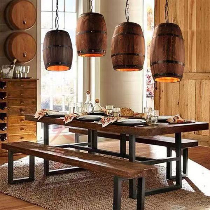 Vintage Barrel Pendant Light