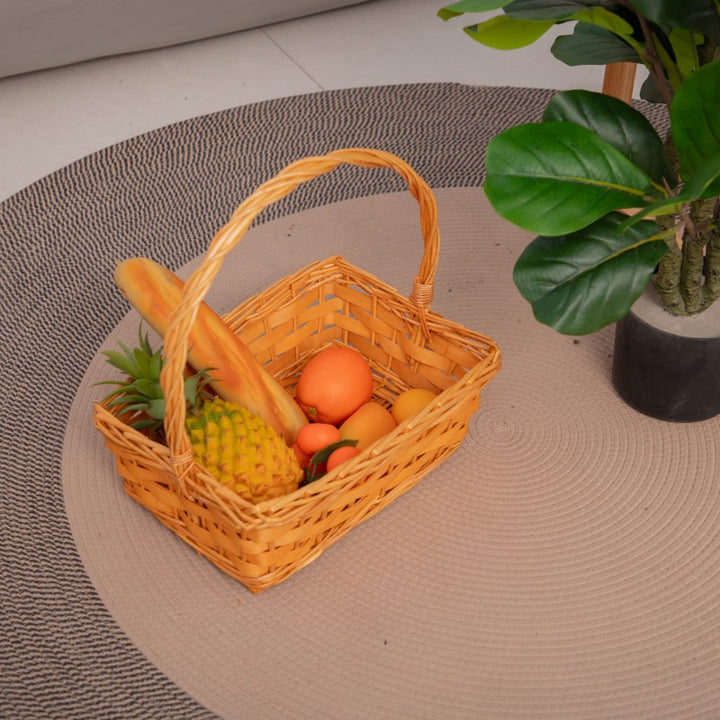 Handcrafted basket made of natural rattan