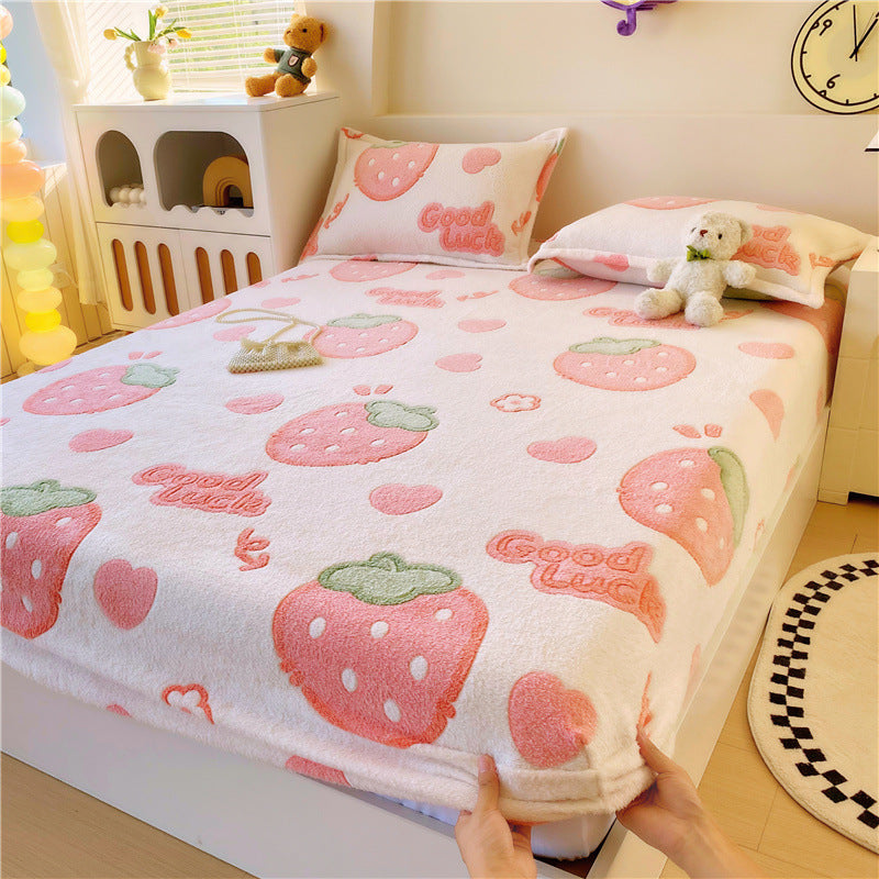 Soft Plush Cartoon-Themed Bedspread