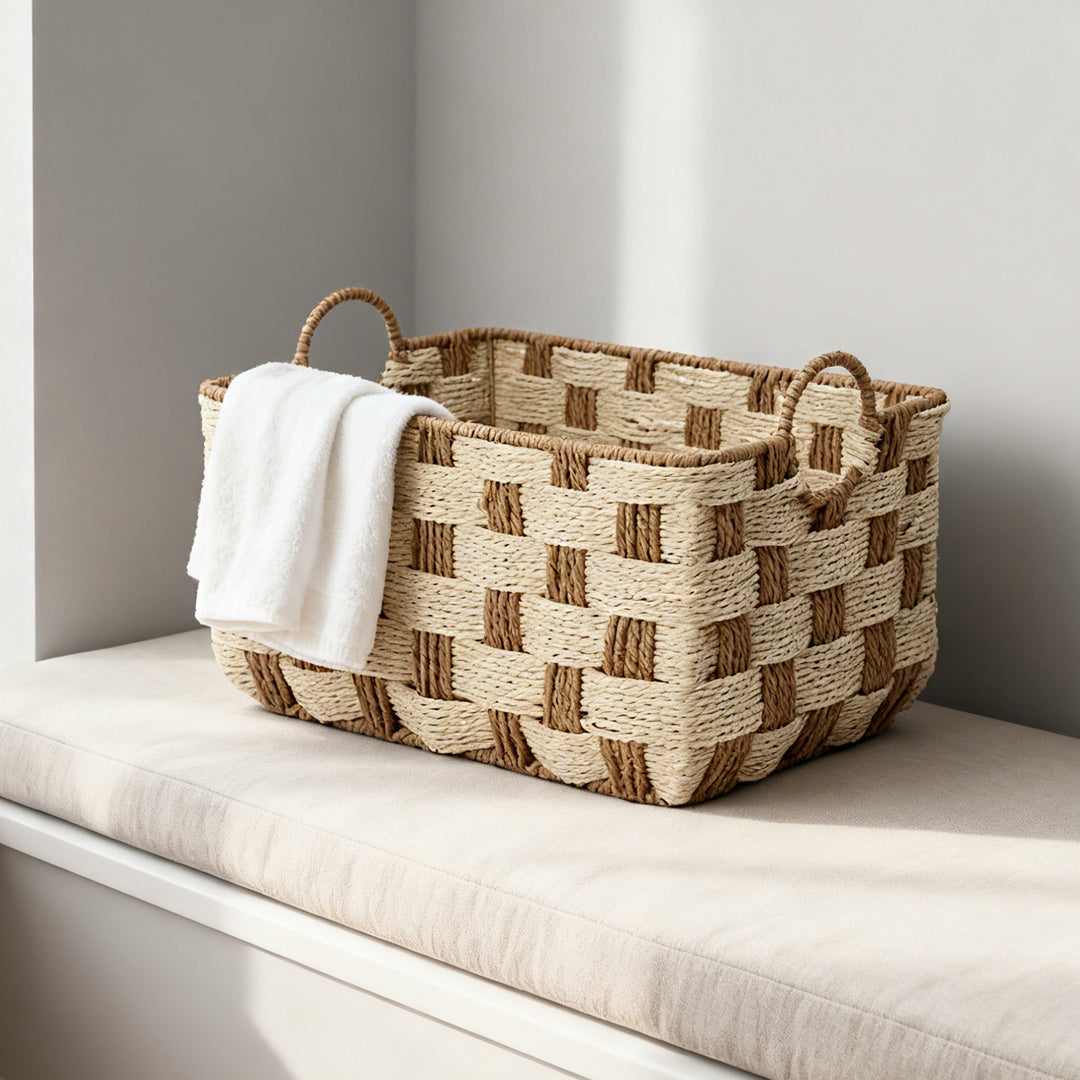 Handwoven storage basket
