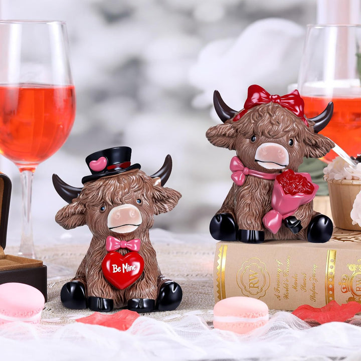 Decorative Highland Cattle Duo Stones