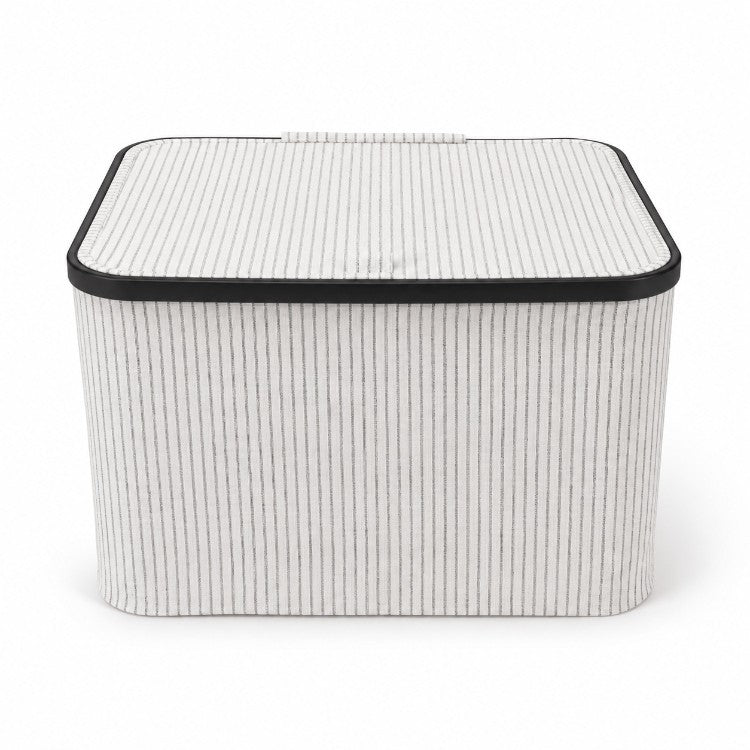 Laundry basket with lid and handles