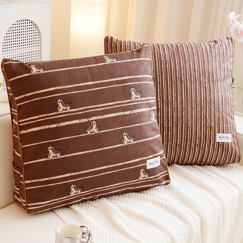 Decorative Dog Print Throw Pillow for Home Decor