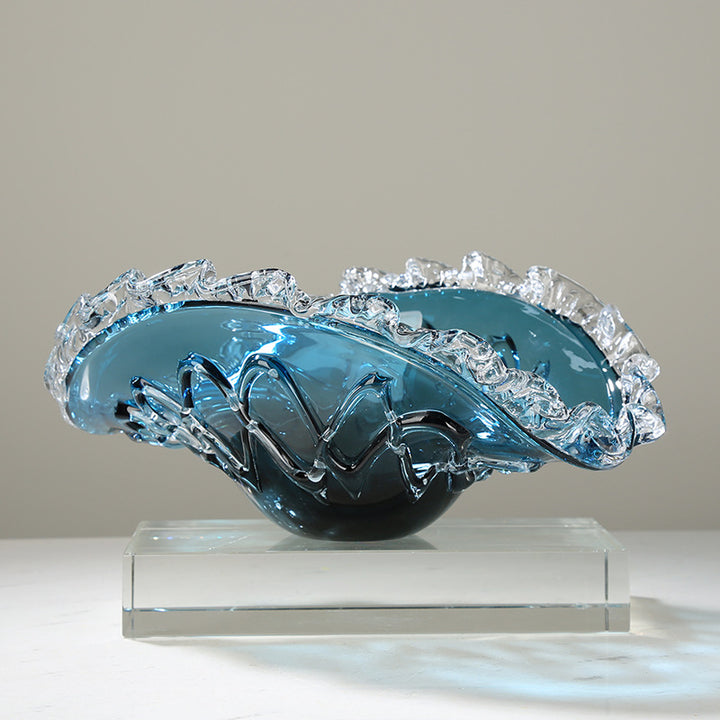 Handblown Sculptural Decorative Glass Centerpiece