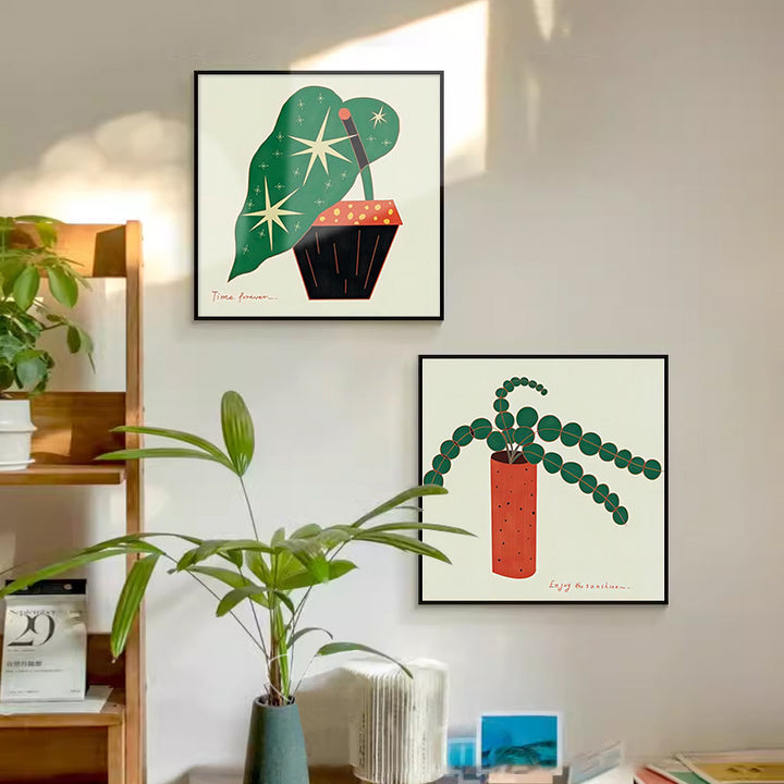 Abstract Plant-Themed Art Print