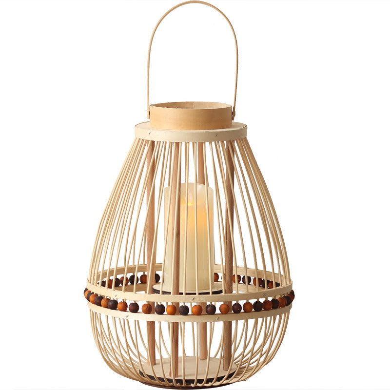 Handcrafted lantern made from natural materials