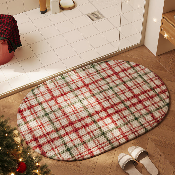 Plush Oval Bath Mat