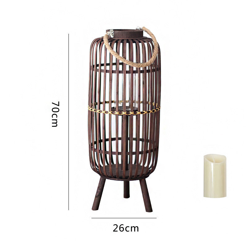 Rustic Rattan Lantern