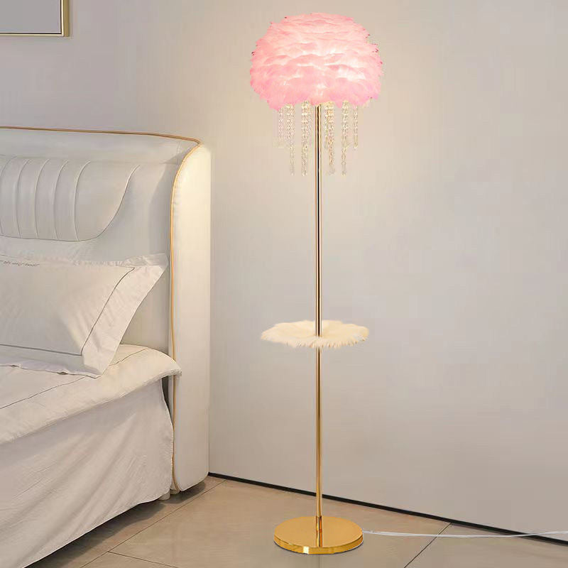 Artistic floor lamp and side table