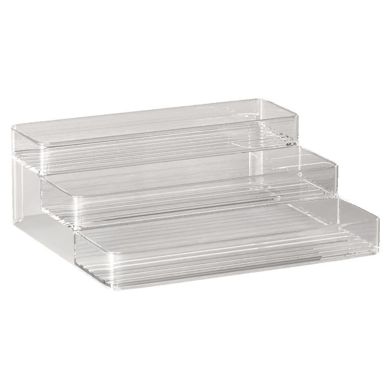 Acrylic Three-Tier Display Organizer for Cosmetics and Countertop Storage