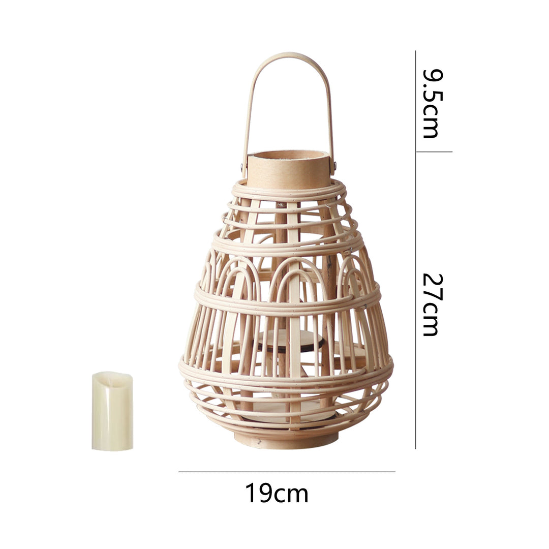 Rustic Rattan Lantern