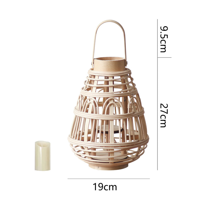 Rustic Rattan Lantern